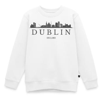 Dublin, Irland, Skyline von Dublin - Kinder Premium Organic Sweatshirt - Weiß - Vorne - AI Model Kid Male (0cm)