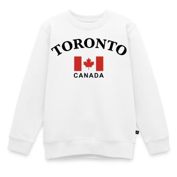 Toronto, Kanada - Kinder Premium Organic Sweatshirt - Weiß - Vorne - AI Model Kid Male (0cm)
