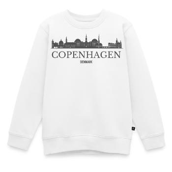 Kopenhagen, Dänemark, Kopenhagener Skyline - Kinder Premium Organic Sweatshirt - Weiß - Vorne - AI Model Kid Male (0cm)