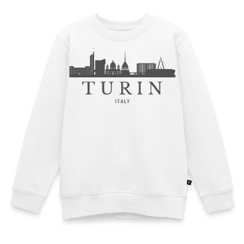 Skyline von Turin, urbane Kunst von Turin - Kinder Premium Organic Sweatshirt - Weiß - Vorne - AI Model Kid Male (0cm)
