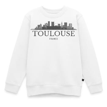 Toulouse, Frankreich, Toulouses Skyline - Kinder Premium Organic Sweatshirt - Weiß - Vorne - AI Model Kid Male (0cm)