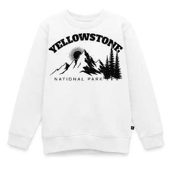 Wandern im Yellowstone-Nationalpark - Kinder Premium Organic Sweatshirt - Weiß - Vorne - AI Model Kid Male (0cm)