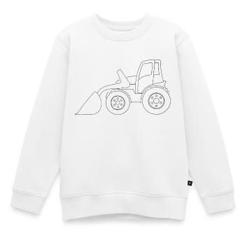 Excavatrice - Sweat Premium enfant bio - blanc - Devant - AI Model Kid Male (0cm)