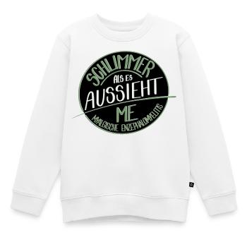 Schlimmer als es aussieht, M.E.  - Kinder Premium Organic Sweatshirt - Weiß - Vorne - AI Model Kid Male (0cm)