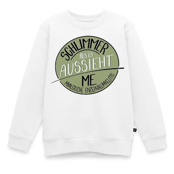 Schlimmer als es aussieht, M.E. - Kinder Premium Organic Sweatshirt - Weiß - Vorne - AI Model Kid Male (0cm)