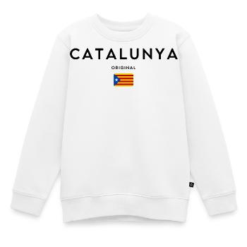 Katalanischer Stolz, minimalistisches, elegantes Design - Kinder Premium Organic Sweatshirt - Weiß - Vorne - AI Model Kid Male (0cm)