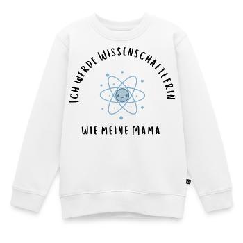Wie meine Mama - eine echte Wissenschaftlerin! - Kinder Premium Organic Sweatshirt - Weiß - Vorne - AI Model Kid Male (0cm)