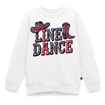 Lone Dance Western Boots Stars - Kids Premium Organic Sweatshirt - white - Front - AI Model Kid Male (0cm)
