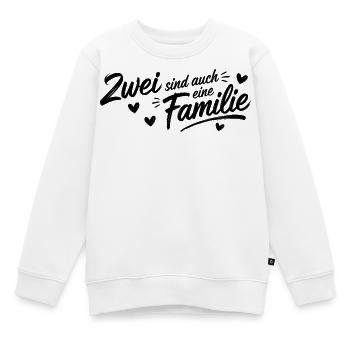 Zwei sind auch eine Familie - Kinder Premium Organic Sweatshirt - Weiß - Vorne - AI Model Kid Male (0cm)