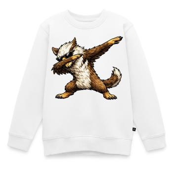 Dabbing Greif - Kinder Premium Organic Sweatshirt - Weiß - Vorne - AI Model Kid Male (0cm)
