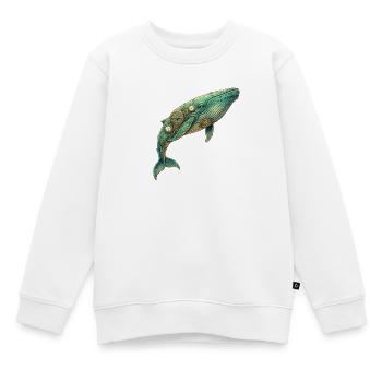 Steampunk Wal - Kinder Premium Organic Sweatshirt - Weiß - Vorne - AI Model Kid Male (0cm)
