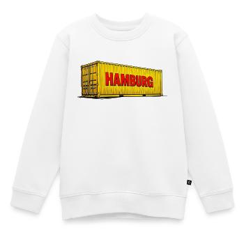 Hamburg Gelber Container Design - Kinder Premium Organic Sweatshirt - Weiß - Vorne - AI Model Kid Male (0cm)