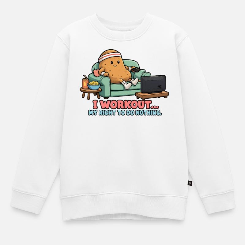 Patate de Couch - Sweat Premium enfant bio - blanc