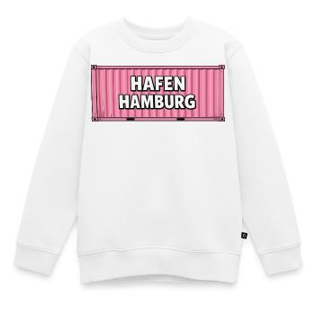 Hafen Hamburg Pink Container - Kinder Premium Organic Sweatshirt - Weiß - Vorne - AI Model Kid Male (0cm)