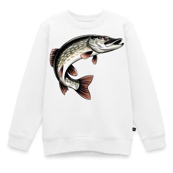 Raubfisch Hecht - Kinder Premium Organic Sweatshirt - Weiß - Vorne - AI Model Kid Male (0cm)