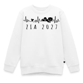 Futura Zia 2027 Battito Cardiaco in Gravidanza - Kinder Premium Organic Sweatshirt - Weiß - Vorne - AI Model Kid Male (0cm)