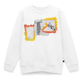 Motorrad Werkstatt Motorradfahrer Schrauber - Kinder Premium Organic Sweatshirt - Weiß - Vorne - AI Model Kid Male (0cm)