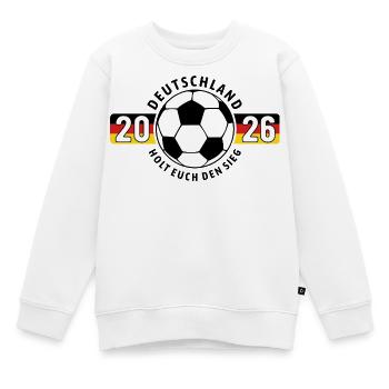Fußball | Holt euch den Sieg | Deutschland 2026 - Kinder Premium Organic Sweatshirt - Weiß - Vorne - AI Model Kid Male (0cm)