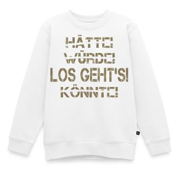 J’aurais pu commencer, motivation en disant - Sweat Premium enfant bio - blanc - Devant - AI Model Kid Male (0cm)
