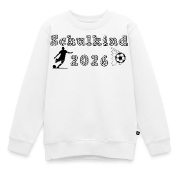 Schulkind 2026 Fussball Fussballer Tor - Kinder Premium Organic Sweatshirt - Weiß - Vorne - AI Model Kid Male (0cm)