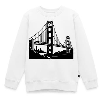 Pont du Golden Gate - Sweat Premium enfant bio - blanc - Devant - AI Model Kid Male (0cm)