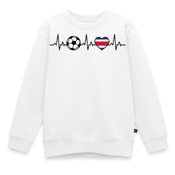 Costa Rica Football Heartbeat Costa Rica - Sweat Premium enfant bio - blanc - Devant - AI Model Kid Male (0cm)