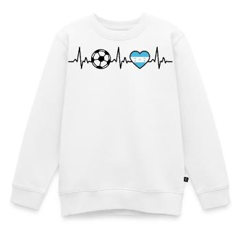 Honduras Fußball Herzschlag Honduras - Kinder Premium Organic Sweatshirt - Weiß - Vorne - AI Model Kid Male (0cm)