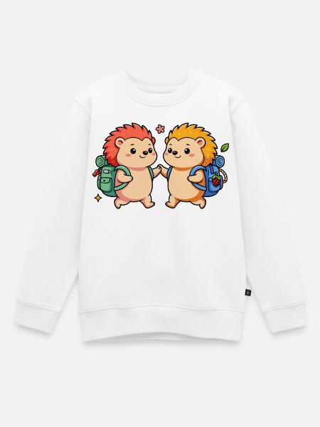 petits hérissons - Sweat Premium enfant bio - blanc