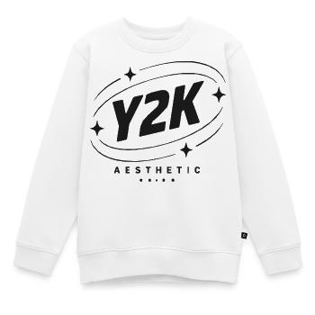 Y2K Aesthetic Emblem - Kids Premium Organic Sweatshirt - white - Front - AI Model Kid Male (0cm)