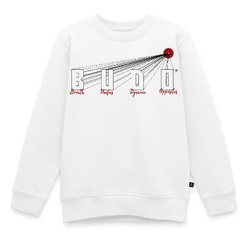 Budo: "Atem vereint ..." Japan Sun Martial Arts - Kinder Premium Organic Sweatshirt - Weiß - Vorne - AI Model Kid Male (0cm)