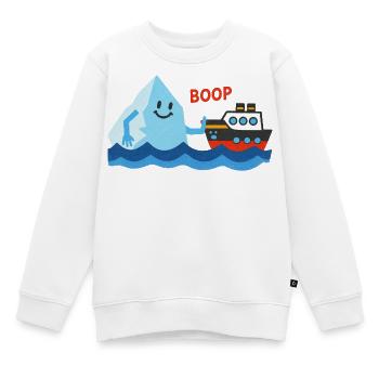 Freundlicher Eisberg stupst ein Schiff - Kinder Premium Organic Sweatshirt - Weiß - Vorne - AI Model Kid Male (0cm)