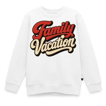 Vacances en famille - Sweat Premium enfant bio - blanc - Devant - AI Model Kid Male (0cm)
