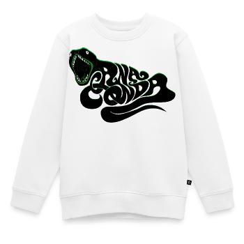 Anaconda retro serpent reptile monstre boa 70s et 80s - Sweat Premium enfant bio - blanc - Devant - AI Model Kid Male (0cm)