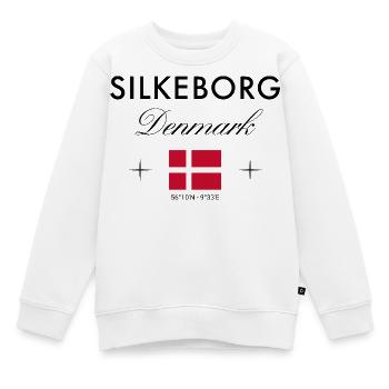 Silkeborg Danemark coordonnées souvenir de voyage - Sweat Premium enfant bio - blanc - Devant - AI Model Kid Male (0cm)