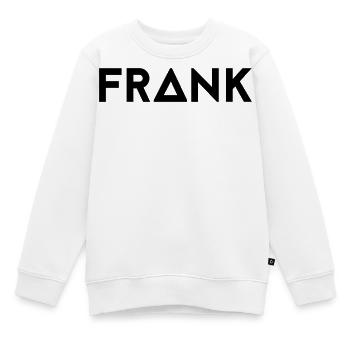 Vorname Frank - Kinder Premium Organic Sweatshirt - Weiß - Vorne - AI Model Kid Male (0cm)
