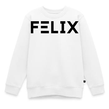 Prénom Felix - Sweat Premium enfant bio - blanc - Devant - AI Model Kid Male (0cm)