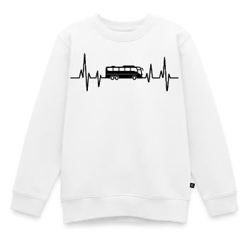 Busfahrer Herzschlag-Busfahrer - Kinder Premium Organic Sweatshirt - Weiß - Vorne - AI Model Kid Male (0cm)