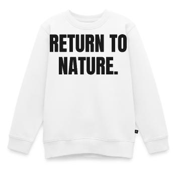 RETURN TO NATURE | Ancestral Lifestyle Carnivore - Kinder Premium Organic Sweatshirt - Weiß - Vorne - AI Model Kid Male (0cm)