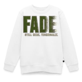 FONDU – Je suis toujours là. Techniquement - Sweat Premium enfant bio - blanc - Devant - AI Model Kid Male (0cm)