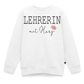 Lehrerin mit Herz - Kinder Premium Organic Sweatshirt - Weiß - Vorne - AI Model Kid Male (0cm)