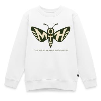 MOTH – La lumière semblait raisonnable - Sweat Premium enfant bio - blanc - Devant - AI Model Kid Male (0cm)