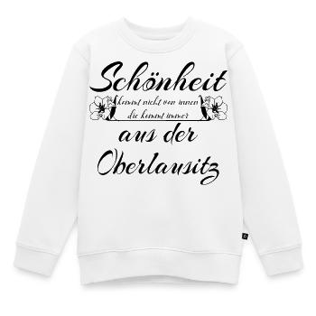 Schönheit  aus der Oberlausitz - Heimat - Kinder Premium Organic Sweatshirt - Weiß - Vorne - AI Model Kid Male (0cm)