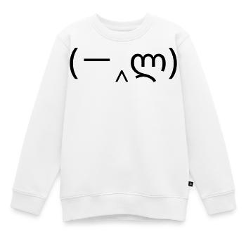 Facepalm Emoticon (－‸ლ) Hand vorm Gesicht - Kinder Premium Organic Sweatshirt - Weiß - Vorne - AI Model Kid Male (0cm)