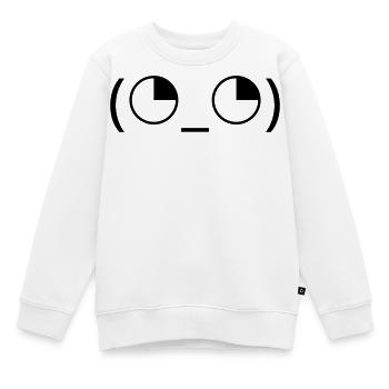 Augenrollen Emoticon (◔_◔) genervter Blick - Kinder Premium Organic Sweatshirt - Weiß - Vorne - AI Model Kid Male (0cm)