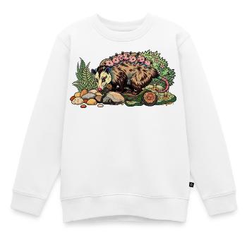Opossum-Mama mit ihrem Nachwuchs - Kinder Premium Organic Sweatshirt - Weiß - Vorne - AI Model Kid Male (0cm)