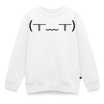 Pleurer Émotions (╥_╥) Des larmes violentes - Sweat Premium enfant bio - blanc - Devant - AI Model Kid Male (0cm)