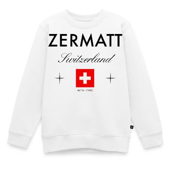 Coordonnées de Zermatt, Suisse Souvenir de voyage - Sweat Premium enfant bio - blanc - Devant - AI Model Kid Male (0cm)