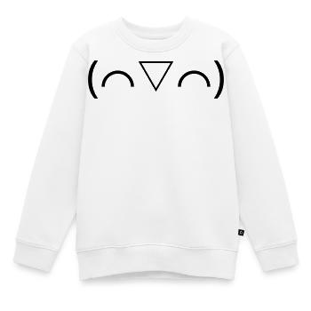Lachendes Emote (⌒▽⌒) fröhlich Kaomoji - Kinder Premium Organic Sweatshirt - Weiß - Vorne - AI Model Kid Male (0cm)