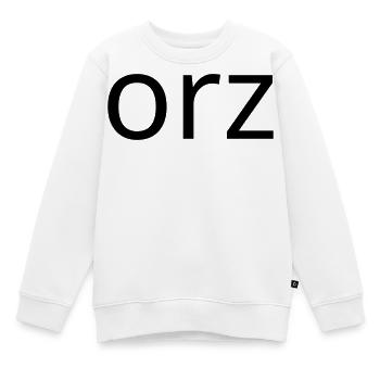 orz emoticon désespoir ASCII classique - Sweat Premium enfant bio - blanc - Devant - AI Model Kid Male (0cm)