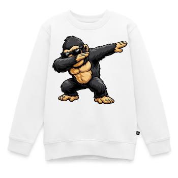 Dab Gorilla - Sweat Premium enfant bio - blanc - Devant - AI Model Kid Male (0cm)